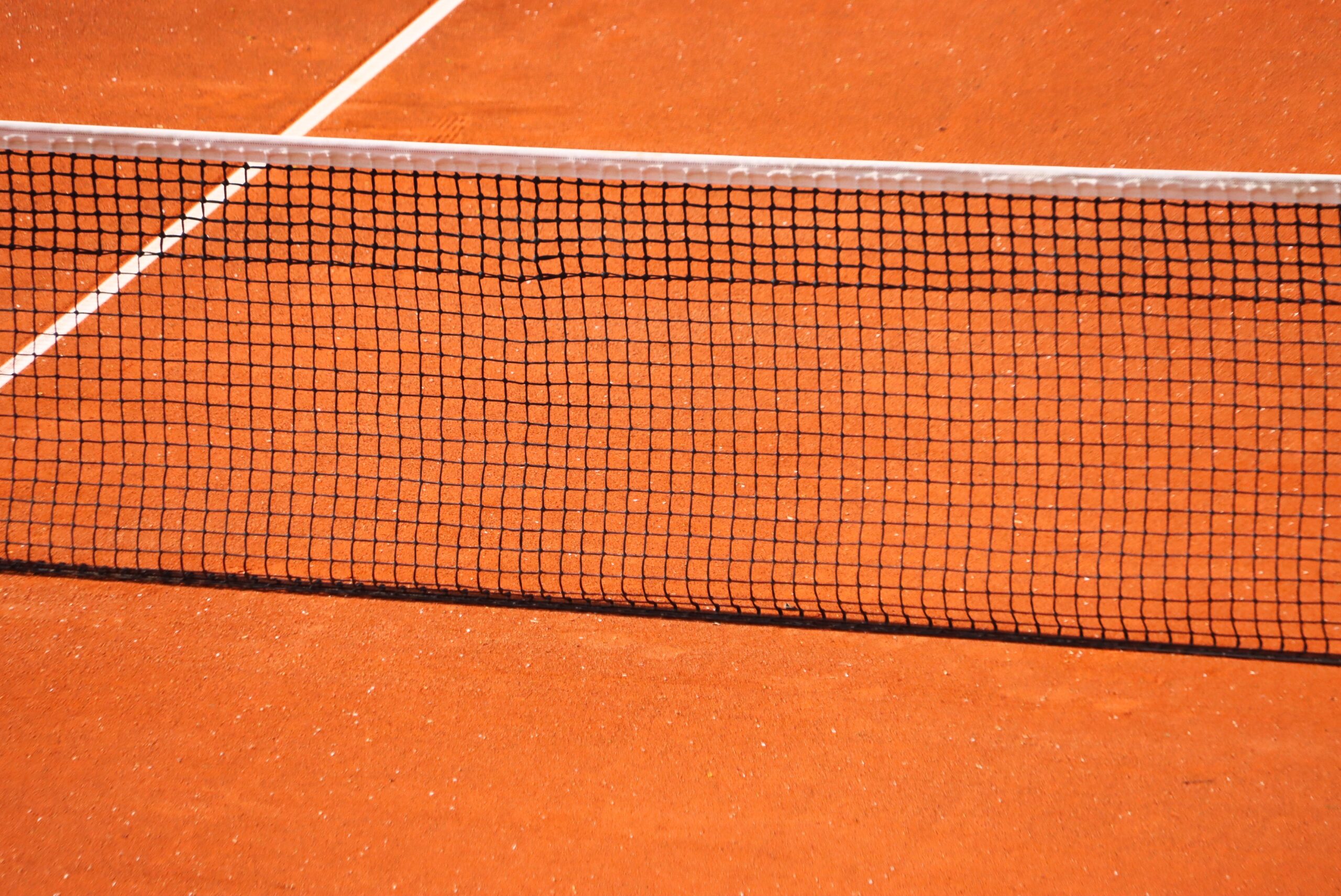 Tennis Sandplatz Netz